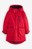 Clarks Red Waterproof Girls Parka Coat