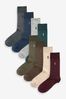 Black Stag Embroidered Stag Socks, 5 Pack