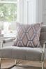 Blush Pink Collection Luxe Geometric Velvet Cushion, 50 x 50cm