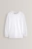 Weiß - Langärmliges, bequemes Shirt (3-16yrs)