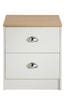 Lloyd Pascal Cream Stratford 2 Drawer Cup Handle Bedside Table