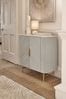 Light Grey Valencia Marble Mango Wood Small Sideboard, Small