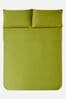 Jean Paul Gaultier Spinach Green Organic Cotton 300 Thread Count Percale Weave Plain Duvet Cover
