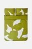 Spinach Green Jasper Conran London Floral Leaf 300 TC Satin Duvet Cover