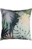 furn. Teal Blue Leafy Outdoor Cushion