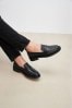 Black Forever Comfort® Leather Brogue Detail Chunky Loafer Shoes