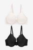 Black/Cream Pad Full Cup Lace Bras 2 Pack, Pad Full Cup