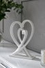 White Heart Sculpture Ornament