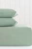 Sage Green Cotton Rich Extra Deep Fitted Sheet, Extra Deep Fitted