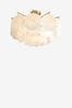 Brass Claremont 6 Light Flush Ceiling Light