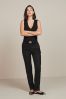 Black Slim Tailored Trousers, Regular