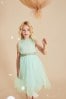 Mint Green Mesh Tie Back Party Pepe Dress (3-16yrs)