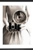 Brookpace Lascelles Black And White 'Camera Girl' Photographic Print In Glass Black Frame