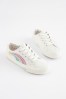 White Rainbow Embellished Standard Fit (F) Lace-Up Trainers, Standard Fit (F)