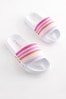 White/Pink Stripe Touch Fastening Sliders