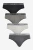 Grey Mixed 4 pack Cotton Rich Briefs, 4 pack