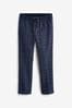 Navy Blue Pull On Waist Suit Trousers (12mths-16yrs), Pull On Waist