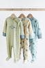 Mint Green Baby Sleepsuits 3 Pack (0-3yrs)