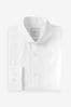 White Skinny Fit Easy Care Single Cuff Wing Collar Shirt