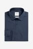Blue Navy Slim Fit Single Cuff Easy Care Single Cuff Shirt, Slim Fit Single Cuff