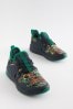 Minecraft Green/Navy Blue Elastic Lace Trainers