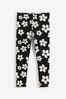 Black/White Floral Printed Leggings Big (3-16yrs)