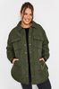 Yours Curve Green Light Weight Short Quilted Jacket