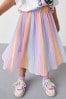 Rainbow Stripe Pleated Midi Skirt (3-16yrs)