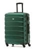 Flight Knight Forest Green/Black Medium Hardcase Lightweight Check In Suitcase With 4 Wheels