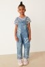 Denim Heart Print Mom Dungarees (3-16yrs)