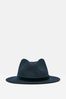 Joules Maude Navy Blue Wool Fedora Hat