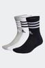 adidas Grey 3-Stripe Crew Length Socks 3 Pack