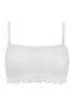Pour Moi White Free Spirit Strapless Shirred Bandeau Underwired Top