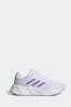 adidas White/Purple Galaxy 6 Trainers