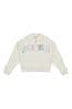 Jack Wills Cream Foil Print 1/4 Zip Sweatshirt