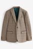 Taupe Skinny Check Suit: Jacket