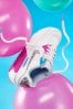 Nike White/Blue/Pink Air Max 90 Youth Trainers