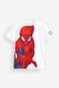 Spider-Man/Weiß - Marvel Superhero Kurzärmeliges T-Shirt (3-16yrs)