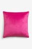 Bright Pink 59 x 59cm Matte Velvet Cushion, 59 x 59cm