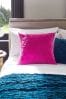 Fuchsia Pink 50 x 50cm Velvet Ogee Cushion, 50 x 50cm