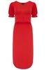 Pour Moi Red Jenny Puff Sleeves Dress