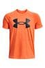 Under Armour Orange Tech Big Logo Short Sleeve T-Shirt