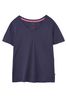 Joules Blue Celina Solid V Neck T-Shirt
