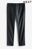 Charcoal Grey Textured Slim Motion Flex Soft Touch Chino marinho Trousers