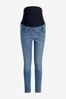 Mid Blue Wash Maternity Skinny Jeans