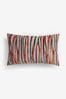 Multi Bright Cut Velvet Stripe Cushion, 40 x 59cm