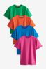 Green/Pink/Orange/Cobalt Blue T-Shirts 4 Pack