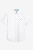 White Regular Fit Short Sleeve Oxford Shirt
