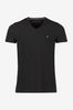 Tommy Hilfiger Core T-Shirt in Slim Fit mit V-Ausschnitt und Stretch, Schwarz