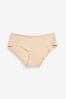 Nude Short Cotton Rich Knickers 4 Pack, Short